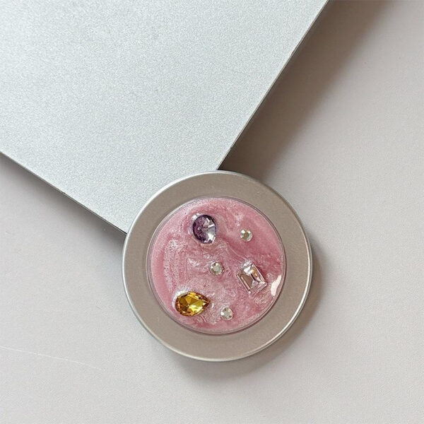 HW-004主图 (3) Silver Diamond‑Pattern Magnetic Phone Ring Holder-HW002
