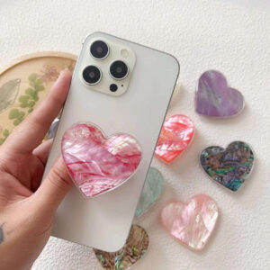 Heart Shaped Shell Texture Foldable Phone Holder-HW001