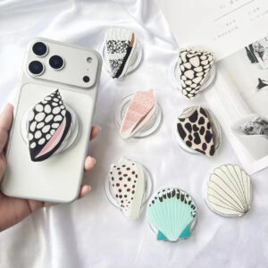 Cute Seashell Pattern Acrylic Airbag Phone Grip Holder-010