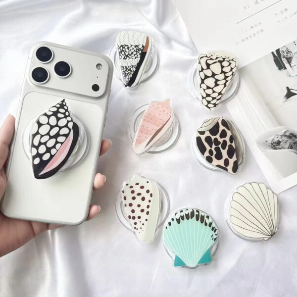 Cute Seashell Pattern Acrylic Airbag Phone Grip Holder-010