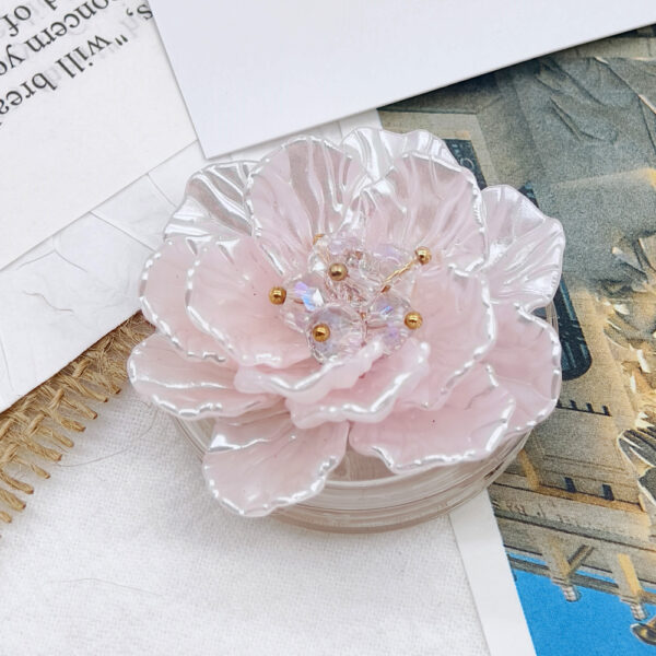 Handmade 3D Resin Flower Rhinestone Expandable Phone Holder-LW001
