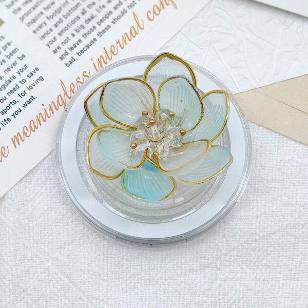 Handmade 3D Resin Flower Rhinestone Expandable Phone Holder-LW001