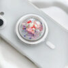 Small Transparent Dome Magnetic Phone Grip with Kitty Ornaments-D002