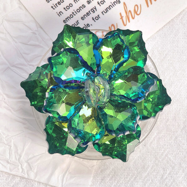 3D Gem Flower Self-Adhesive Expandable Phone Grip-LW001
