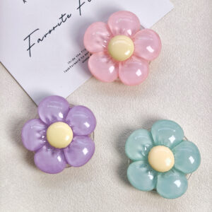 Adhesive 3D Jelly Daisy Flower Phone Grip Holder-LW002