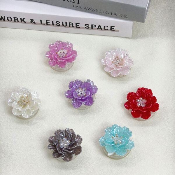 3D Camellia Adhesive Expandable Phone Holder-LW003